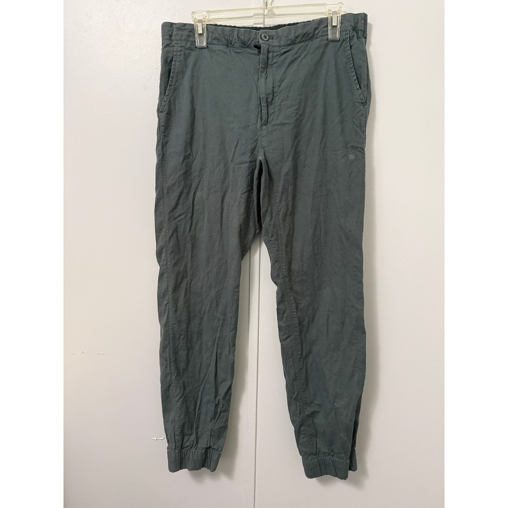 Mack Weldon Performance Stretch Joggers Large Green Cotton Spandex Casual Work